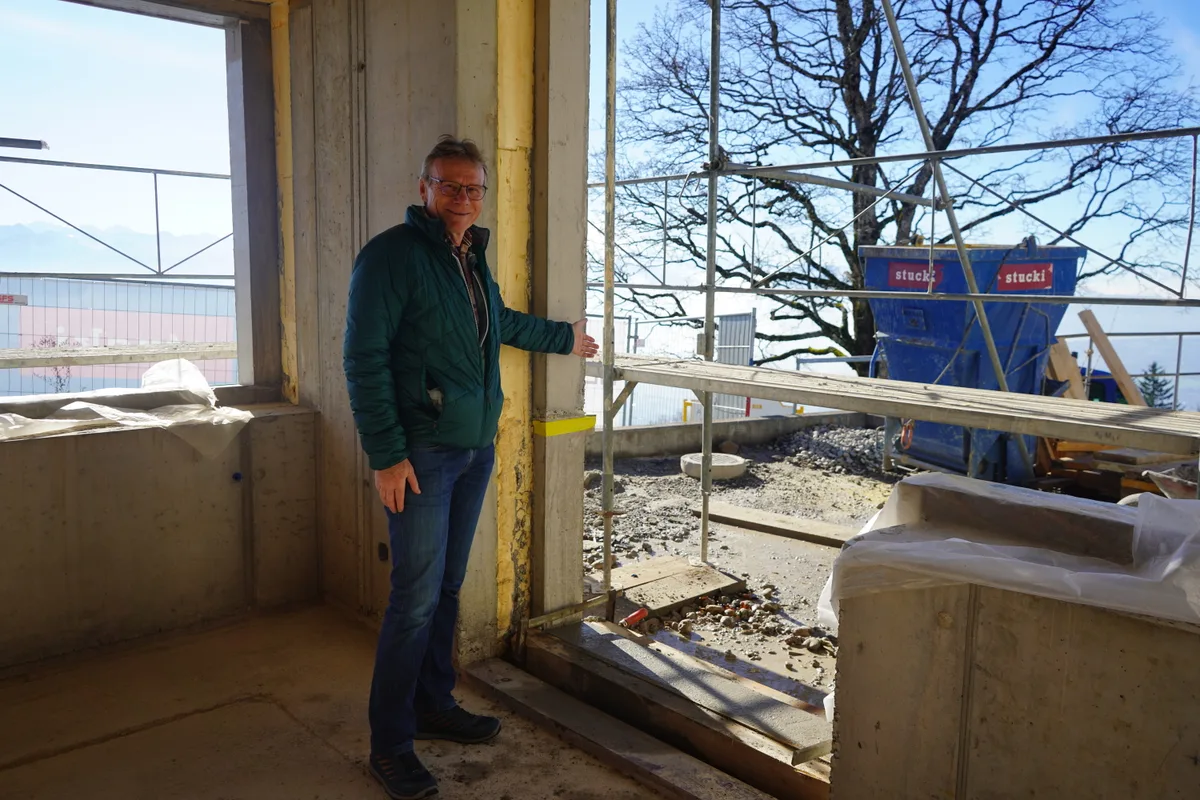 Baustellenbesichtigung Bachtel Kulm mit Hubi Rüegg.
